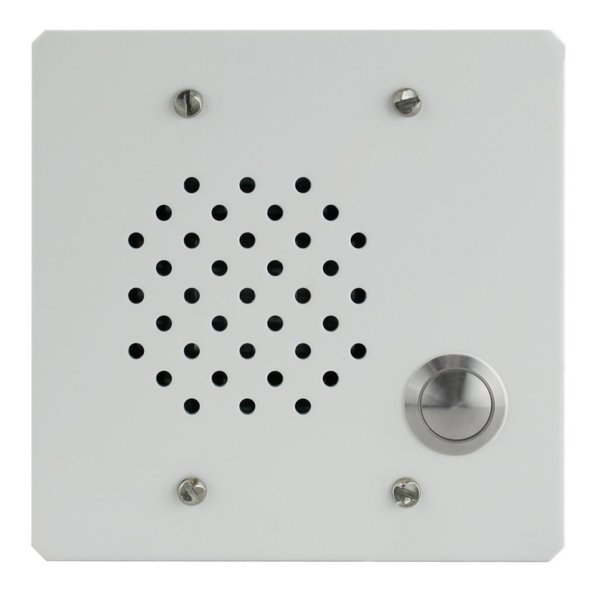 Valcom Doorplate Speaker Vandal-Resistant, Whi V-1073